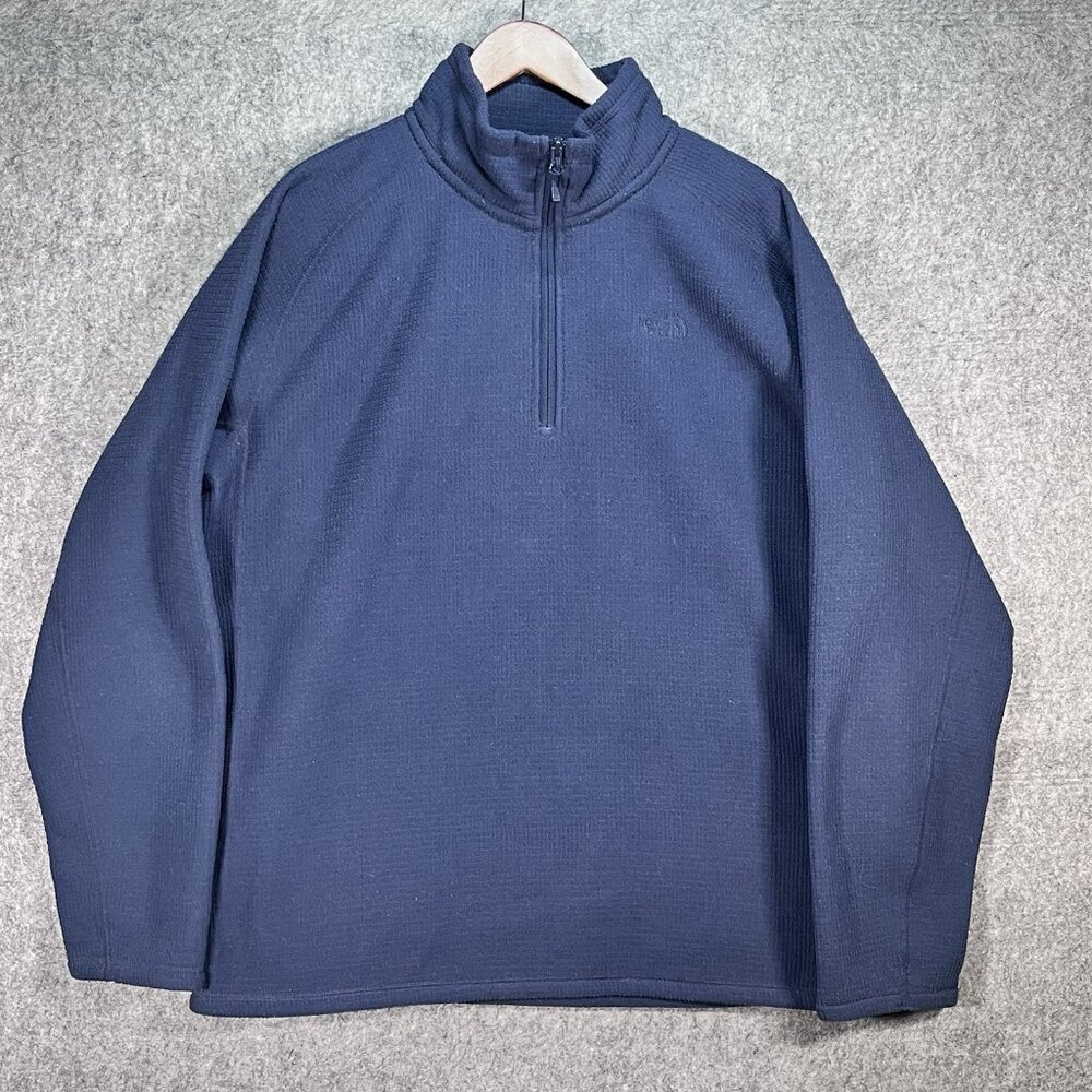 NORTH‎ FACE Sweater Blue 1/4 Zip Hiking Walking Ski Sweatshirt Mens XL